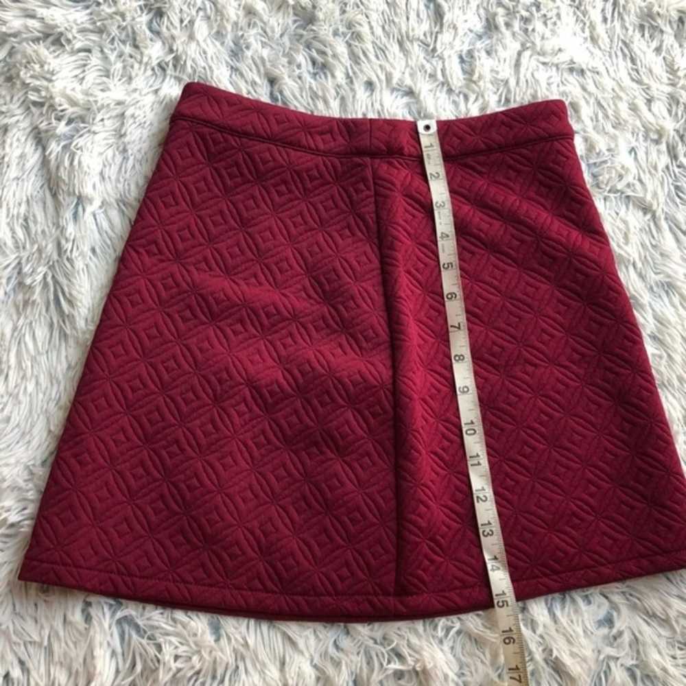 NWT Forever 21 quilted burgundy red a-line high r… - image 6