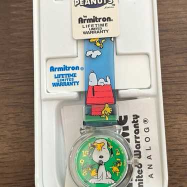 Vintage Peanuts Snoopy and Woodstock Wristwatch