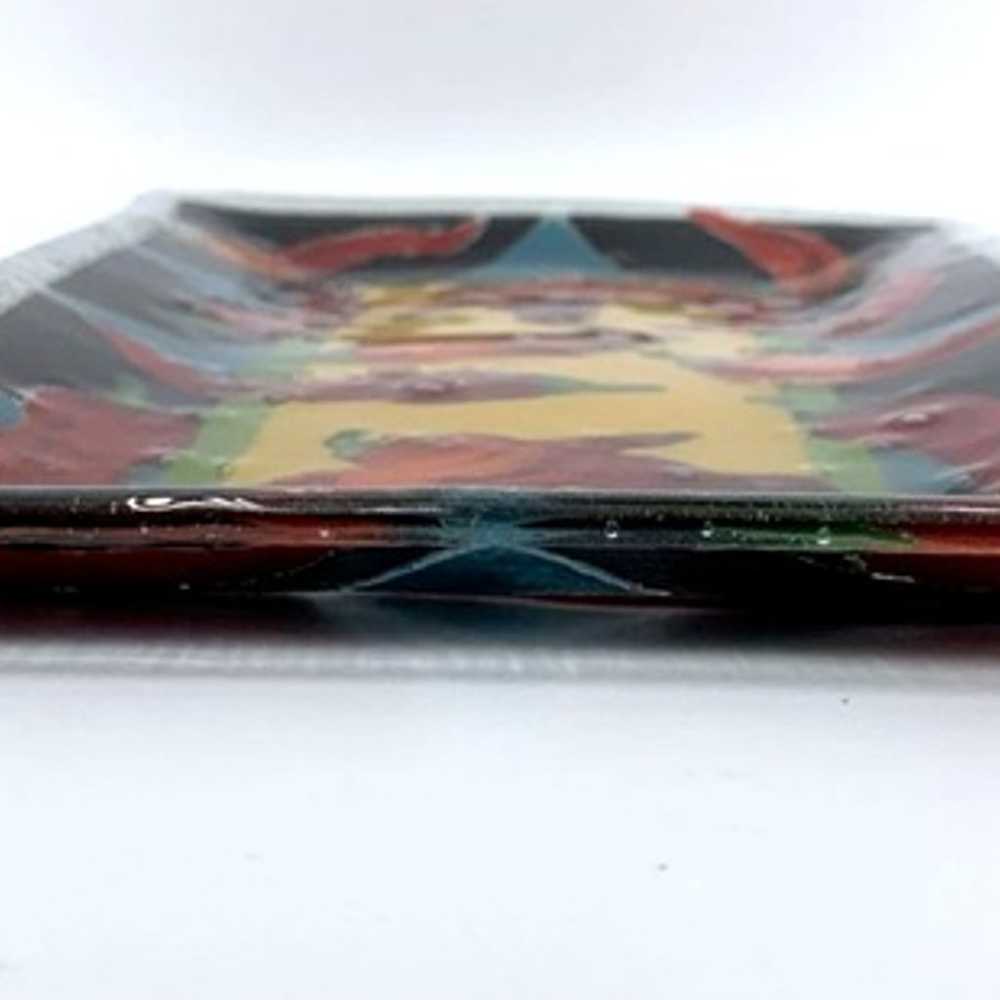 Chili Peppers Fused Art Glass Tray 13 3/4 x 7 3/4… - image 6