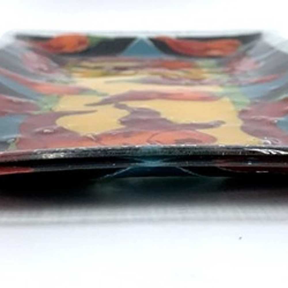 Chili Peppers Fused Art Glass Tray 13 3/4 x 7 3/4… - image 8