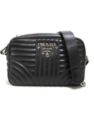 Pre Loved Prada Leather Chain Crossbody Bag in Bla