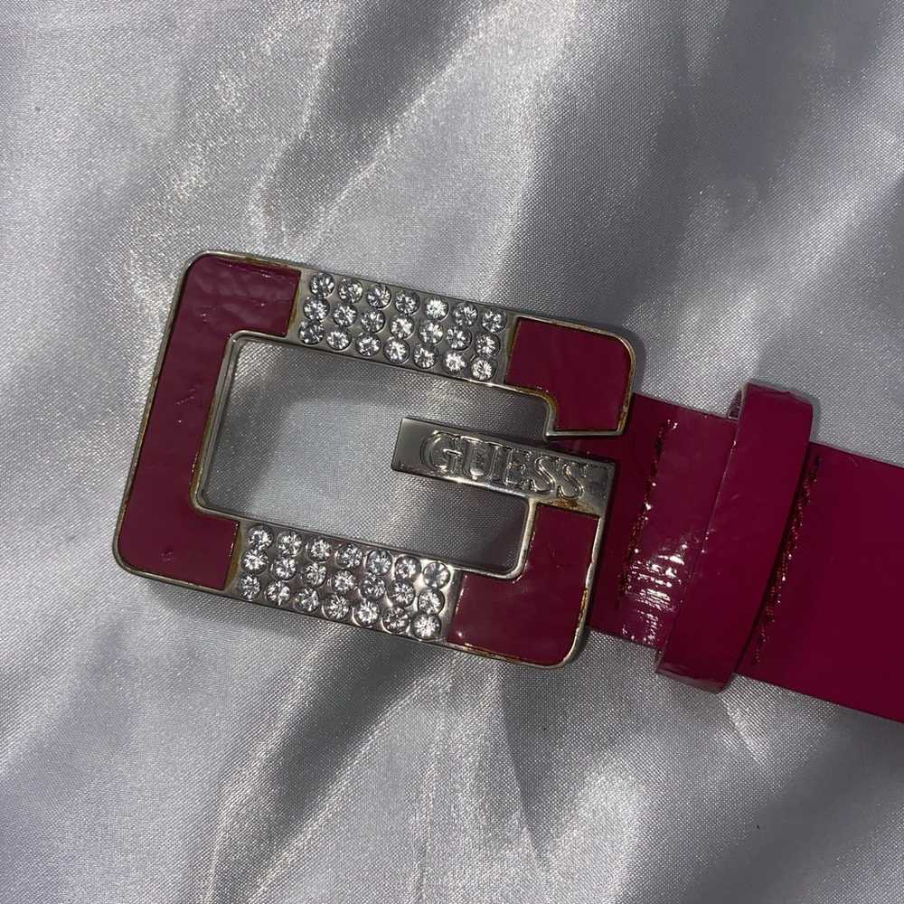 Vintage hot pink guess belt - image 1
