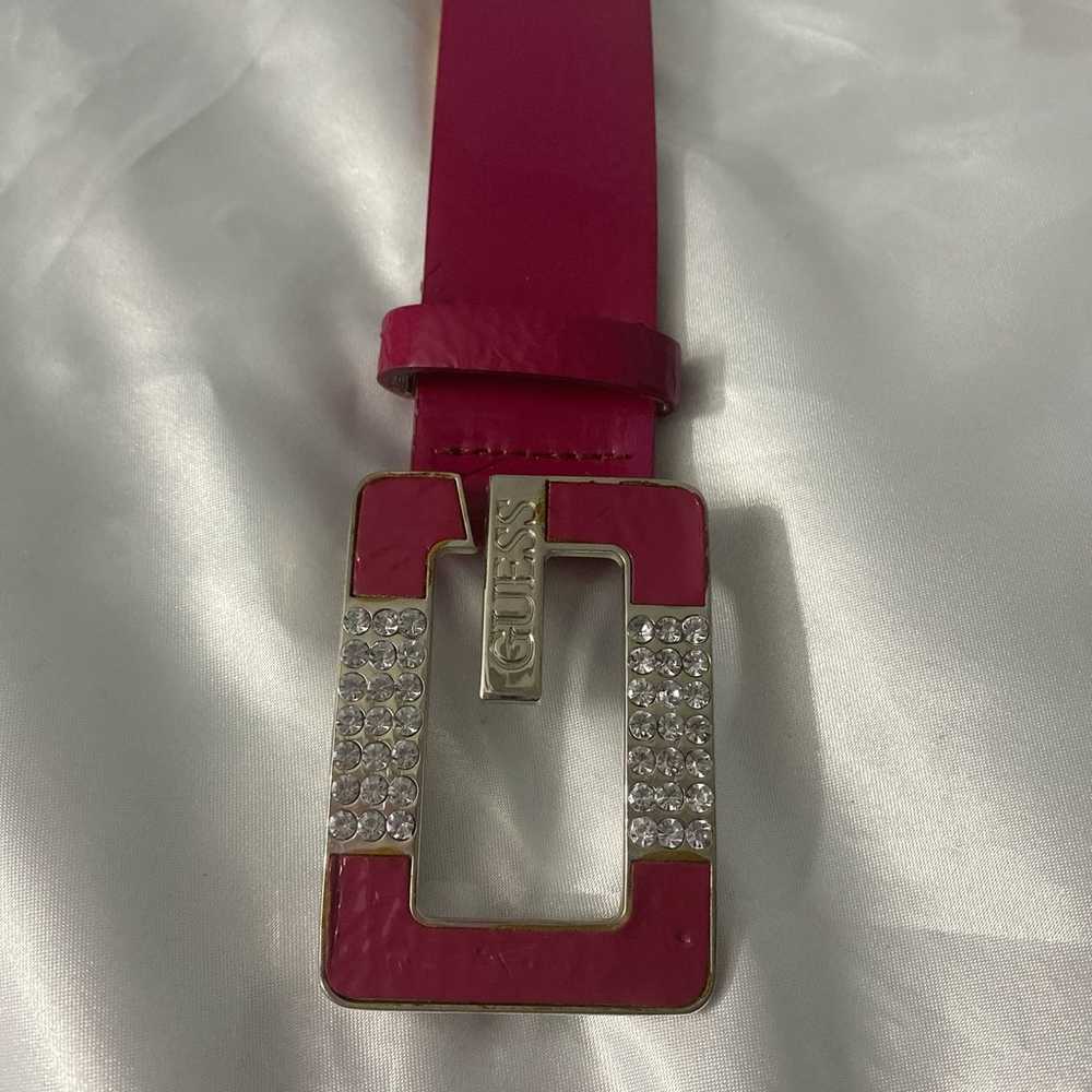 Vintage hot pink guess belt - image 2