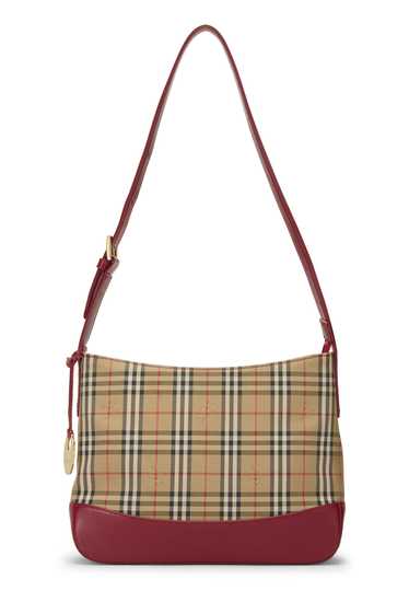 Red Haymarket Canvas Shoulder Bag Small