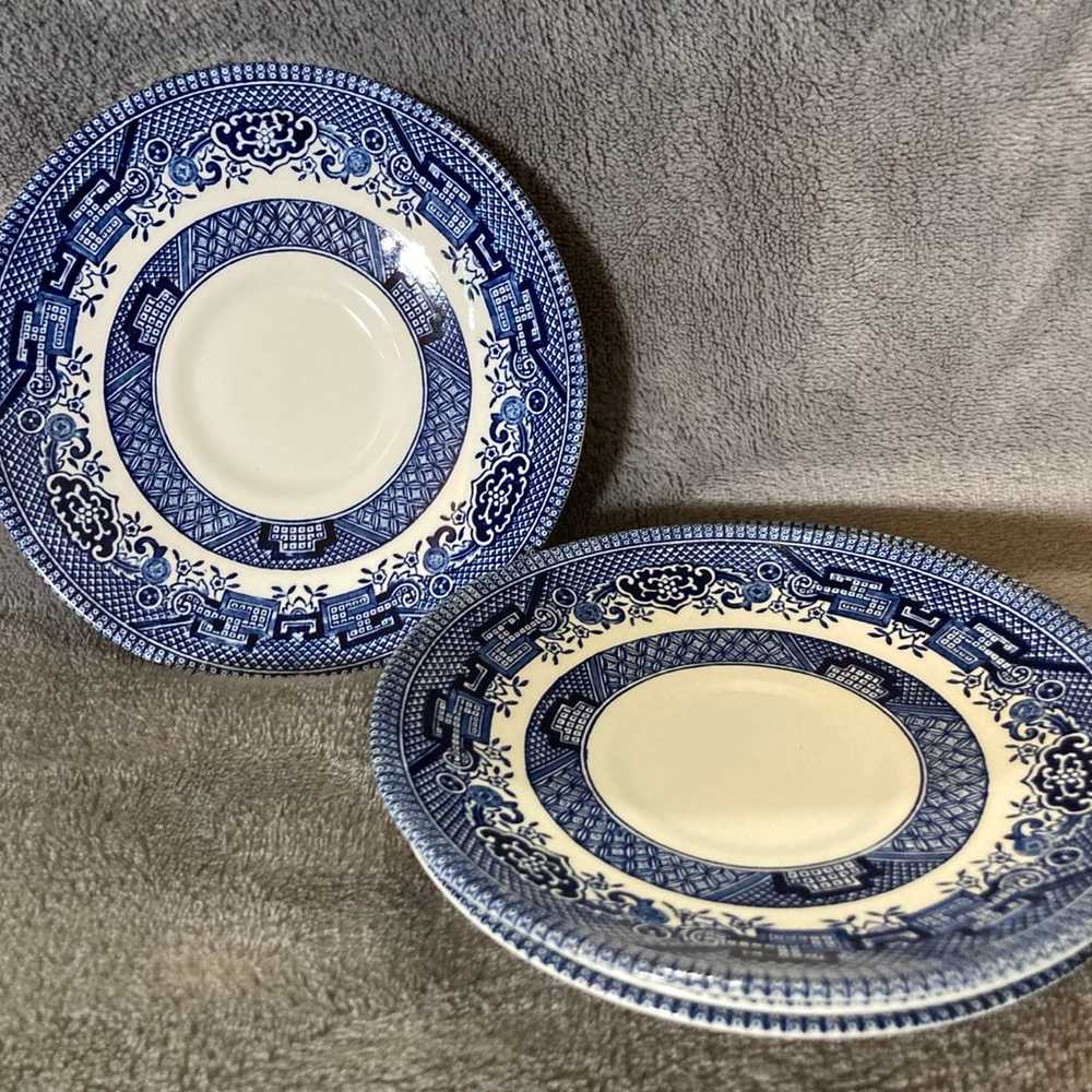 Vintage Blue Willow plates - set of 4 - image 1