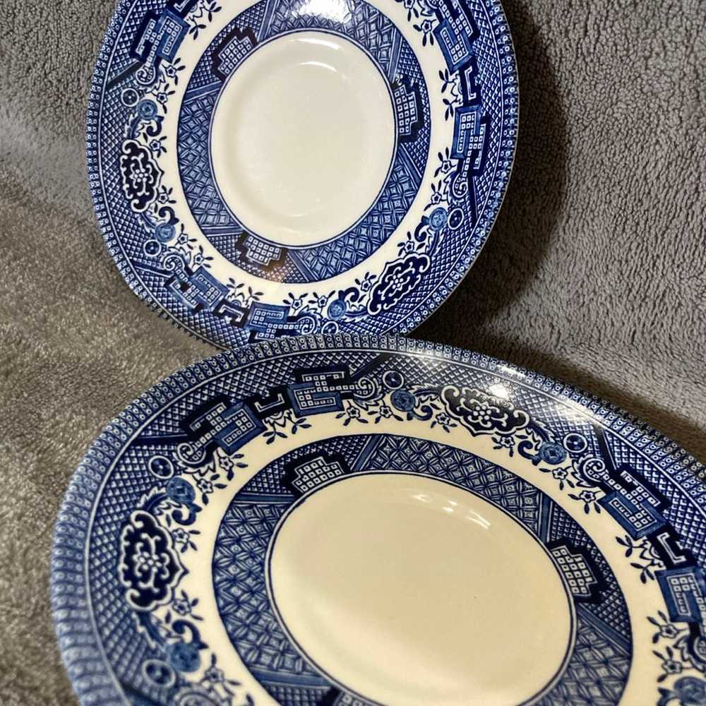 Vintage Blue Willow plates - set of 4 - image 2