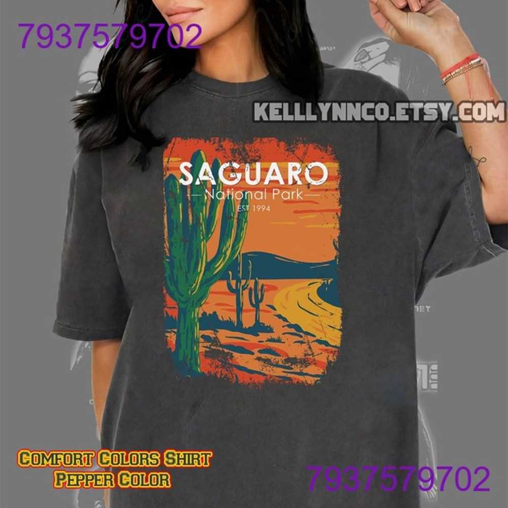 Vintage Saguaro Tee Arizona National Park Cactus … - image 1