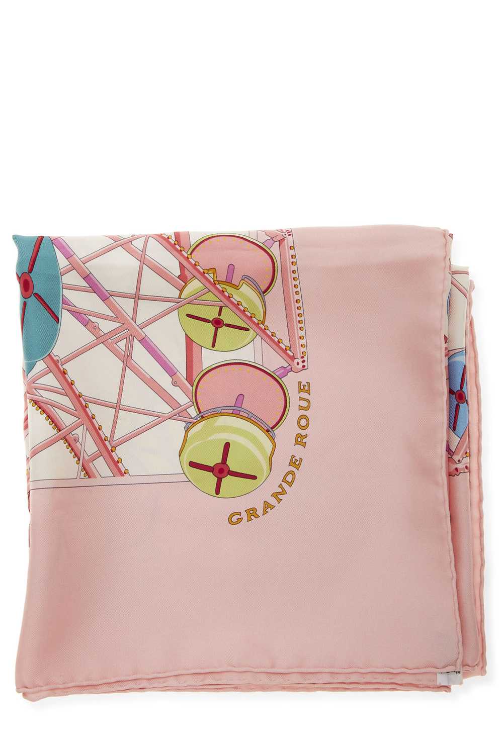 Pink & Multicolor 'Grande Roue' Silk Scarf 90 - image 2