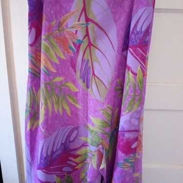 Vintage Midnight Velvet Size 16 Purple Florals Lo… - image 1