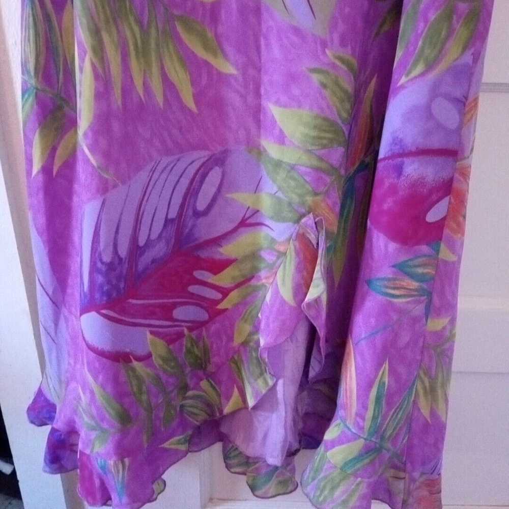 Vintage Midnight Velvet Size 16 Purple Florals Lo… - image 2