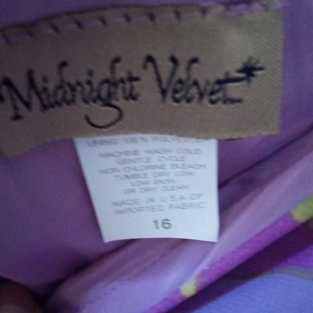 Vintage Midnight Velvet Size 16 Purple Florals Lo… - image 5