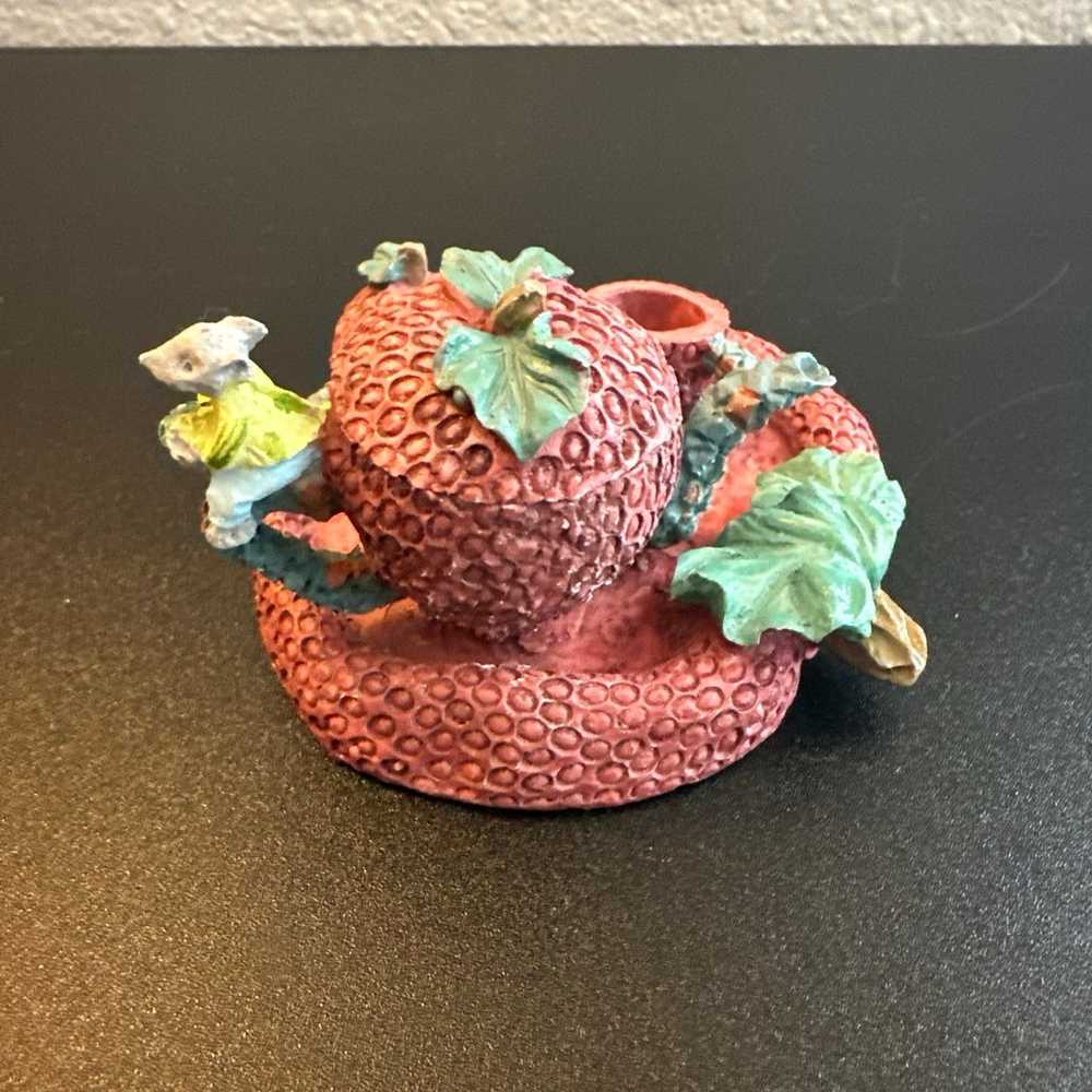 Vintage Strawberry Mini Tea Set 6 Piece Set - image 3