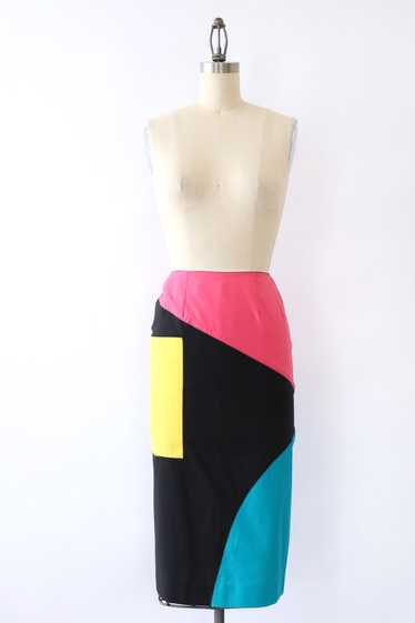 Guy Laroche Colorblocked Pencil Skirt XS
