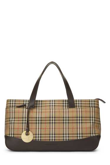 Brown Haymarket Canvas Handbag Long