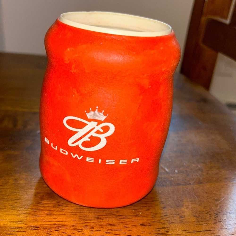 Vintage Red Budweiser Red Beer Can Koozie Coozie … - image 2
