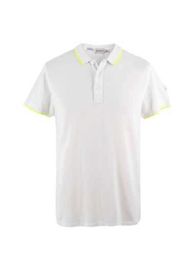 Managed by hewi Moncler White Polo Shirt with Neon