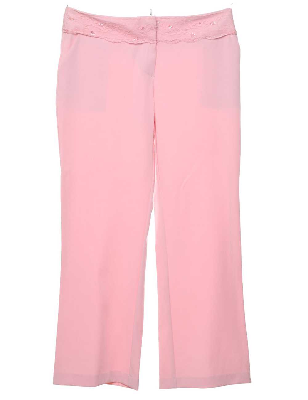 Pale Pink Sequins Trousers - W32 L28 - image 1