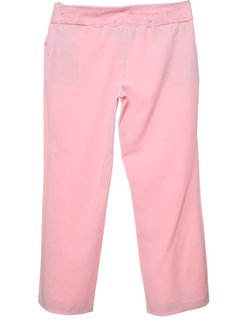 Pale Pink Sequins Trousers - W32 L28 - image 2