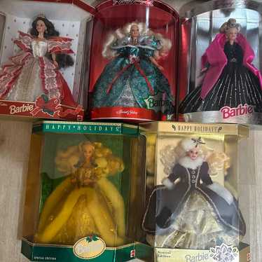 Lot of 5 Vintage Holiday Barbie Dolls 90’s 1991, … - image 1