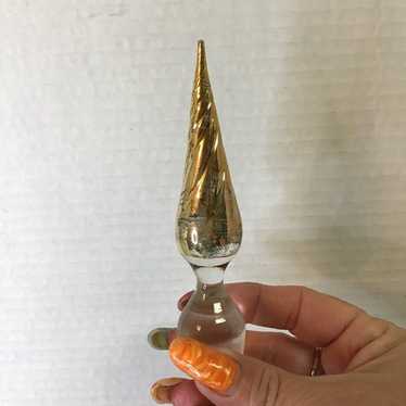 Vintage swirl gold glass bottle stopper