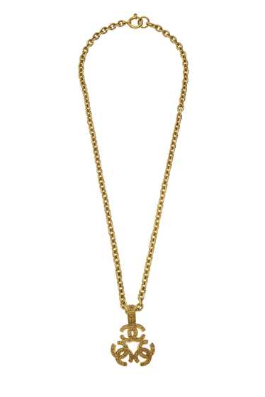 Gold Filigree 'CC' Necklace