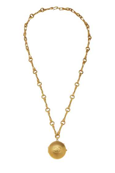 Gold Mirror Locket Necklace