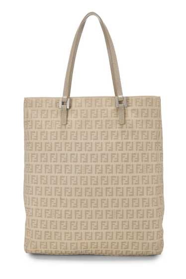 Beige Zucchino Canvas Vertical Tote Small