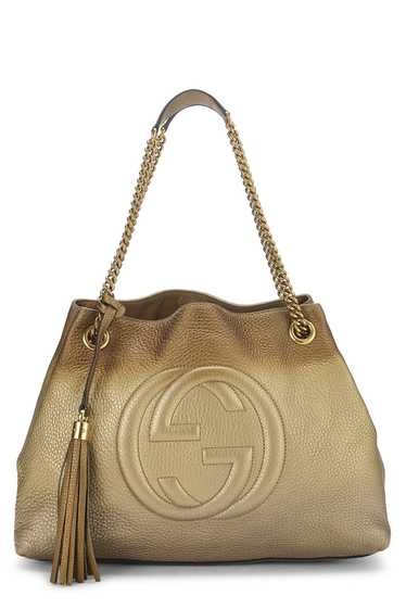 Gold Ombre Leather Soho Chain Tote