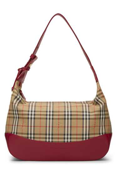 Red Haymarket Canvas Shoulder Bag