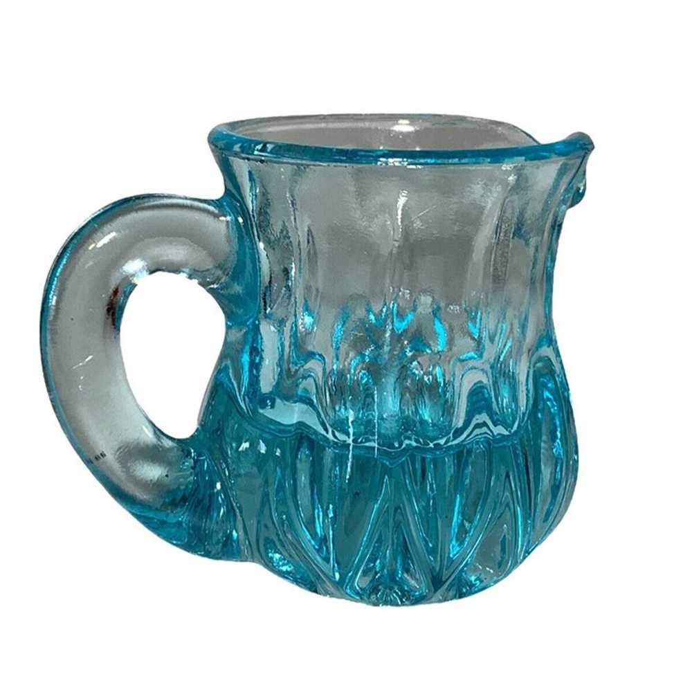 DEGENHART Light Blue Miniature Glass Pitcher w/Ha… - image 2