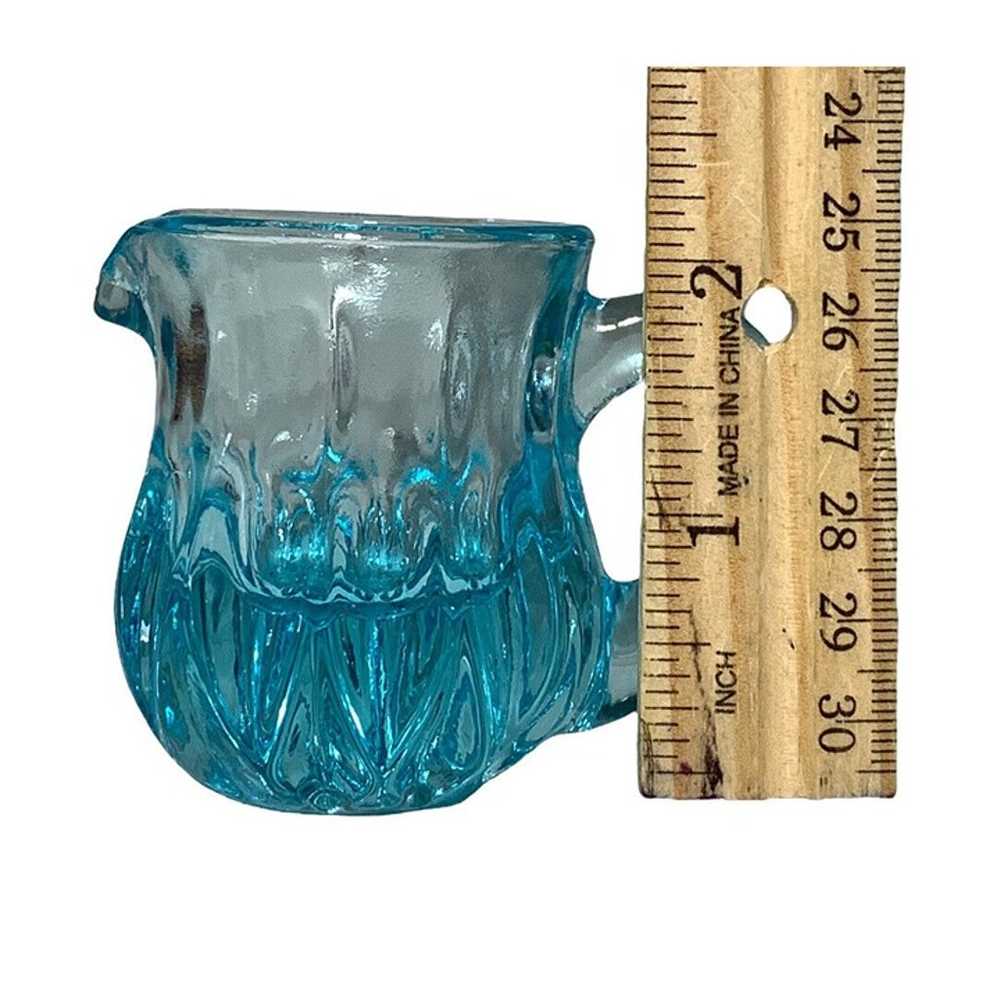 DEGENHART Light Blue Miniature Glass Pitcher w/Ha… - image 6