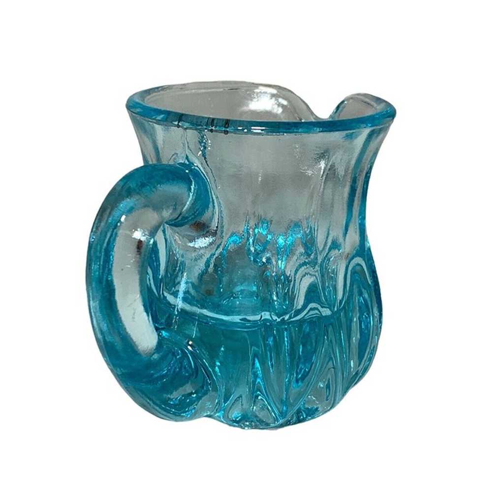 DEGENHART Light Blue Miniature Glass Pitcher w/Ha… - image 9