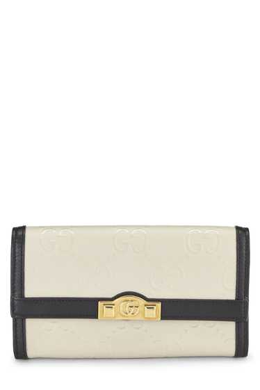 Cream Embossed GG Wallet