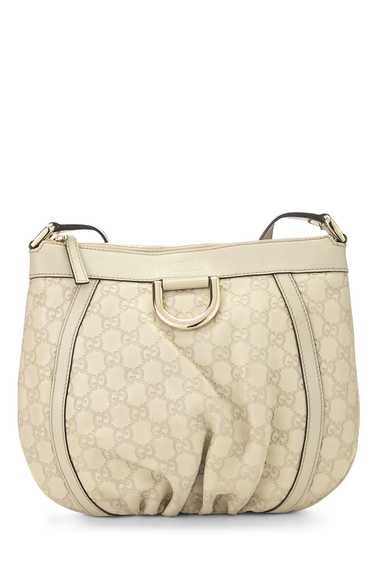 Cream Guccissima D-Ring Abbey Messenger Small