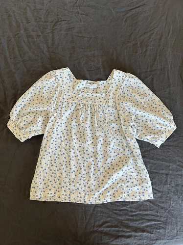 AMOUR VERT Floral square neck blouse (S) | Used,…