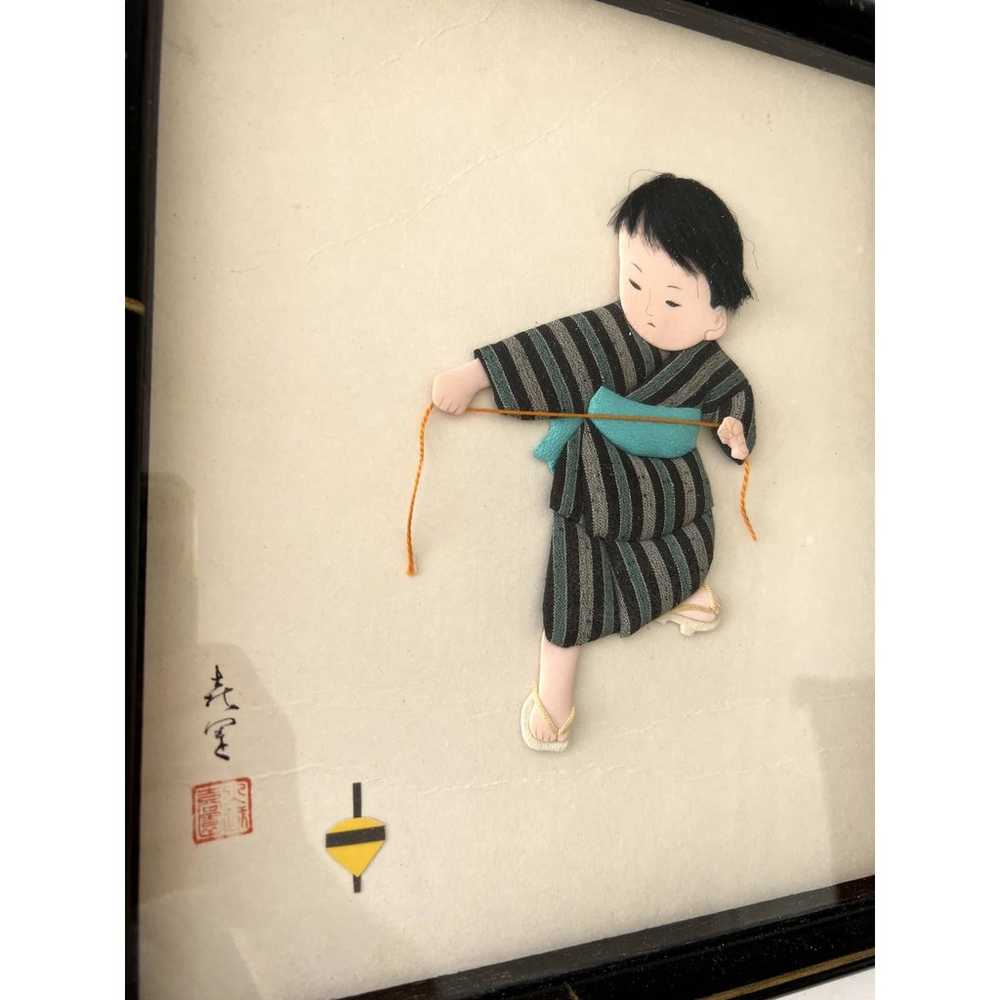 Vintage Framed 3D Asian Artwork Handmade Signed B… - image 4