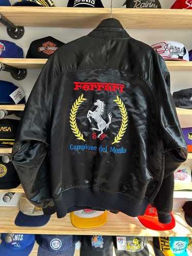 Vintage 1980s Style Auto Ferrari Satin Jacket