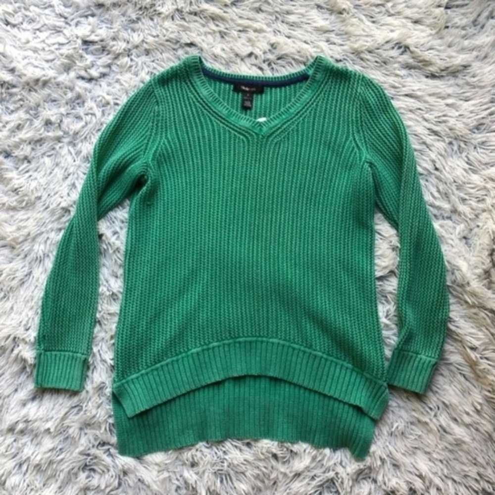 Style & Co Green Ribbed Pullover Sweater - image 3