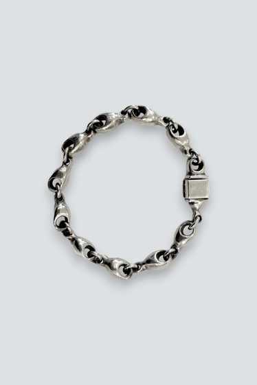 Sterling Silver Heavy Chub Link Bracelet - image 1