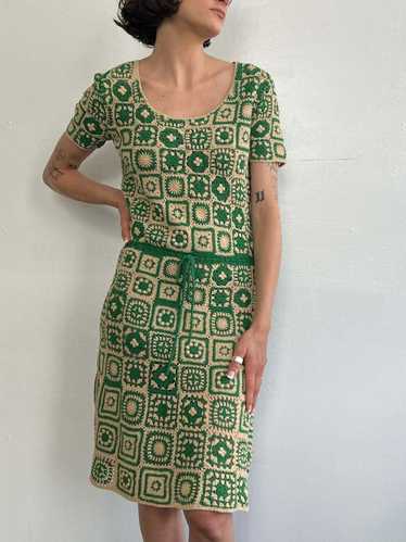 Tsumori Chisato Crocheted Dress - Green/Beige