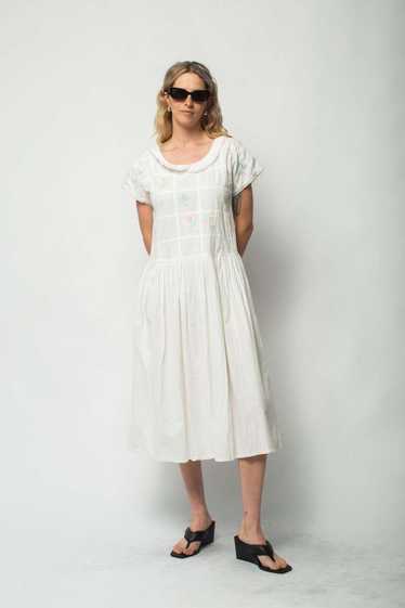 Cotton Picnic Dress - White