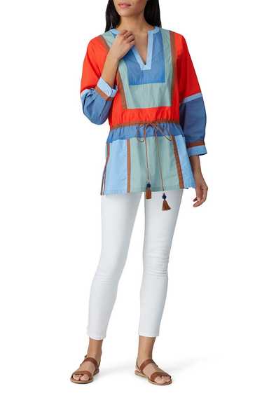 Tory Burch Colorblock Poplin Tunic