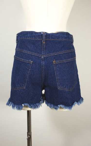 Dark wash cotton denim 80s cutoffs jean shorts 32