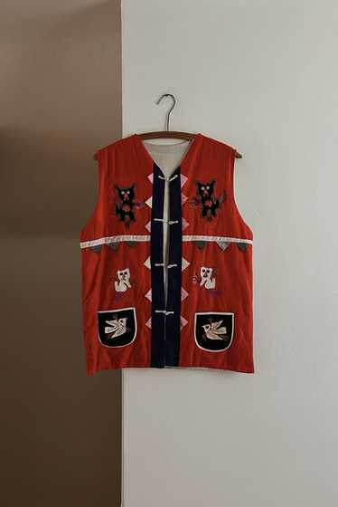 1980's QUILTED ANIMAL VEST