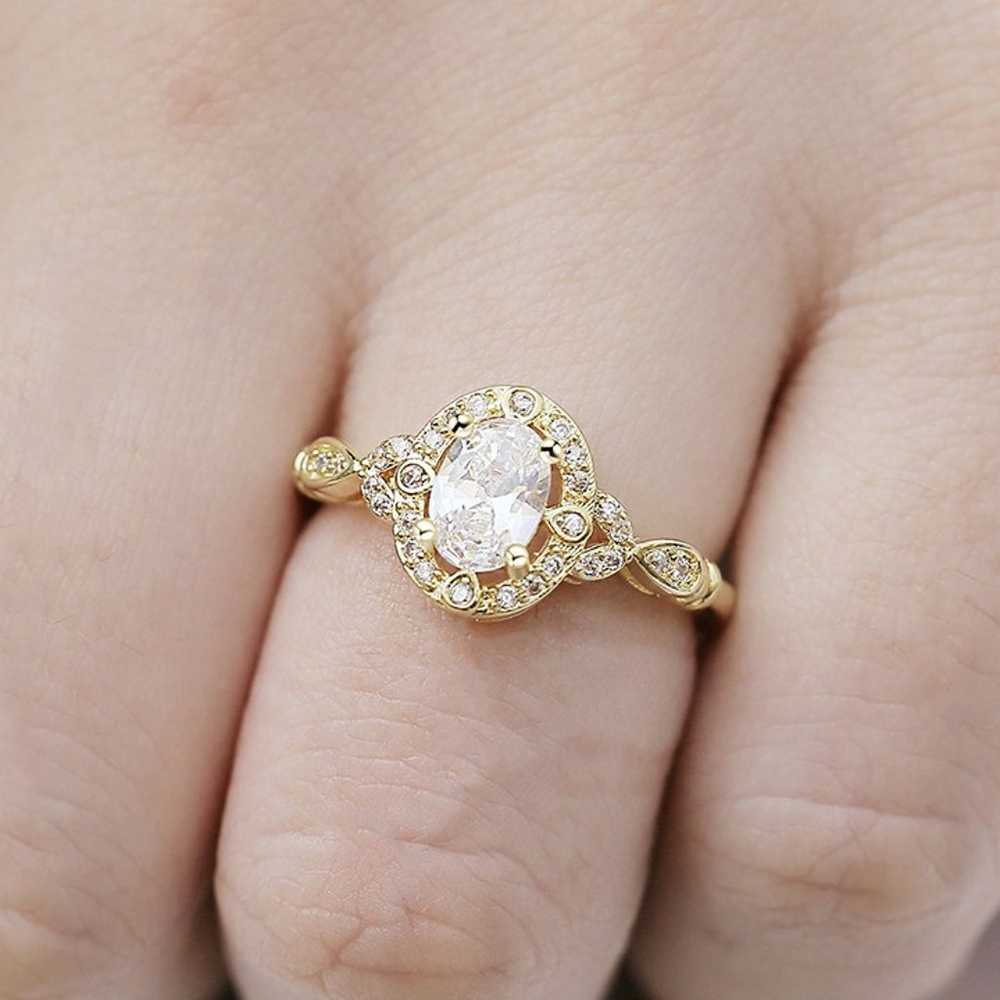 ✨Luxury Oval Gems Noble Vintage Zircon Rings for … - image 4