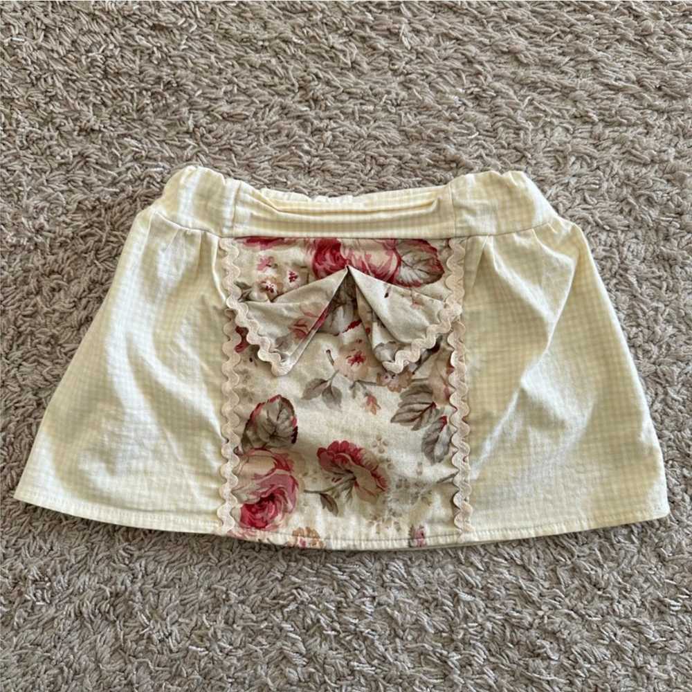 Cream Floral Rickrack Bow Skirt Girls Size: 3T - image 1