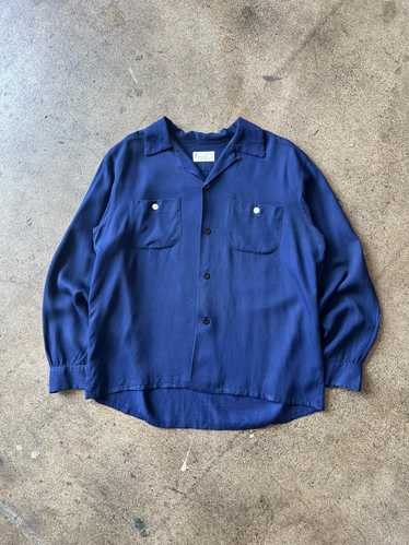 1960s Blue Loop Collar Shirt