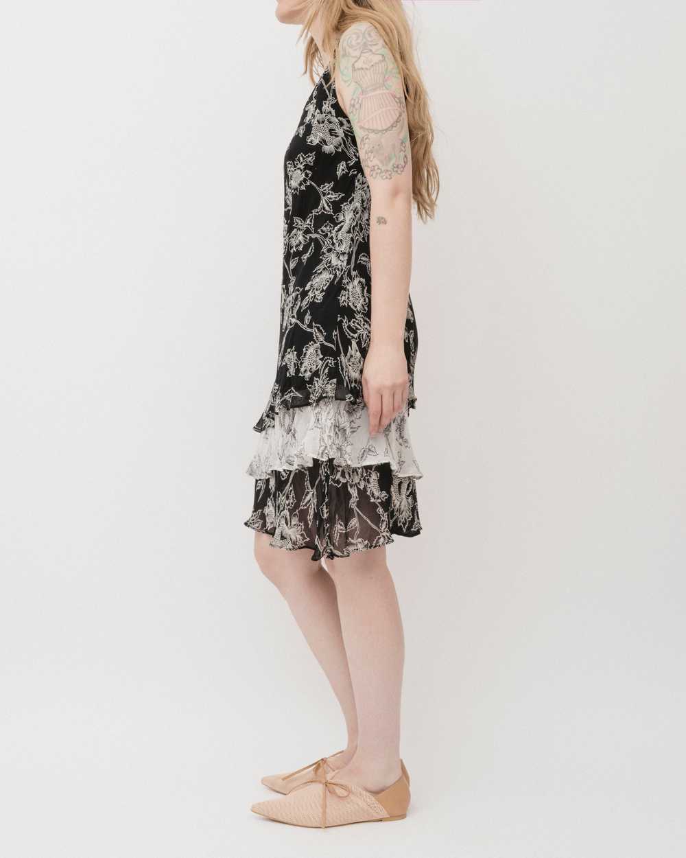 Vintage 90s Floral Chiffon Dress (S-L) - image 2