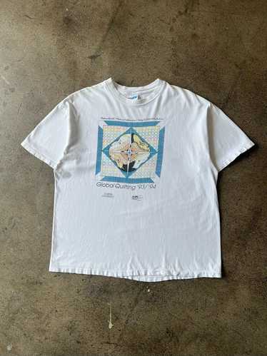1990s Hanes Global Quilting Tee