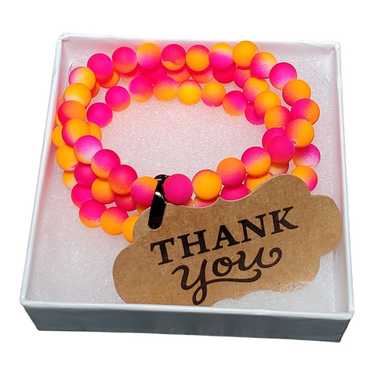 FREE SHIPPING NEW BRACELETS 3PC  Fluorescent Pink 